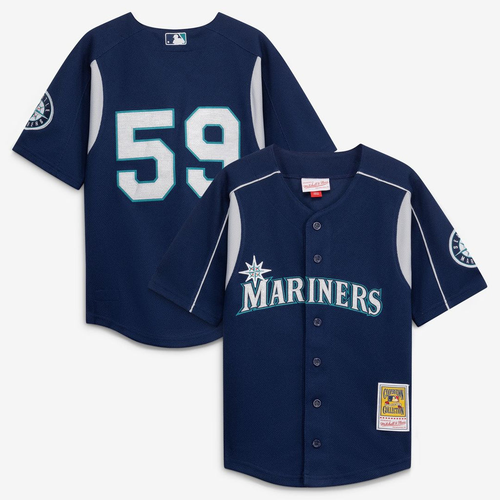 Seattle Mariners Felix Hernandez Mitchell & Ness Preschool Cooperstown Batting Practice Jersey - Navy