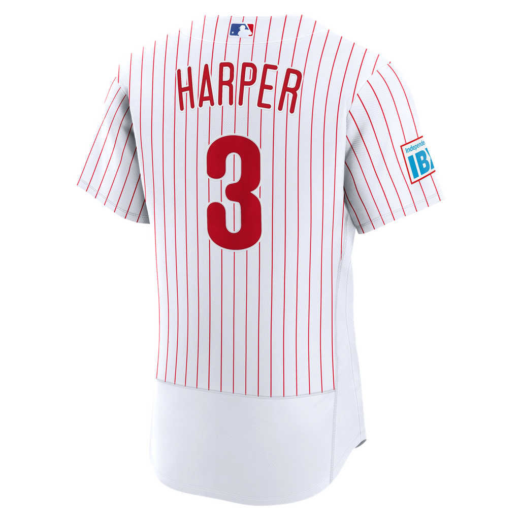 Philadelphia Phillies Bryce Harper Nike Alternate Authentic Sponsor Patch Jersey - Light Blue