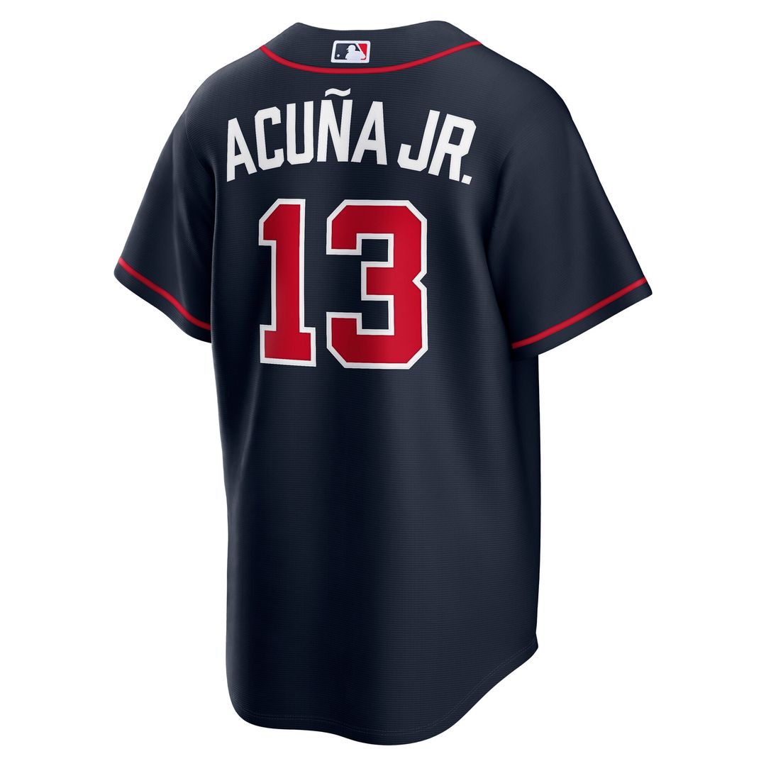 Atlanta Braves Ronald Acuña Jr. Nike Alternate Replica Jersey - Navy