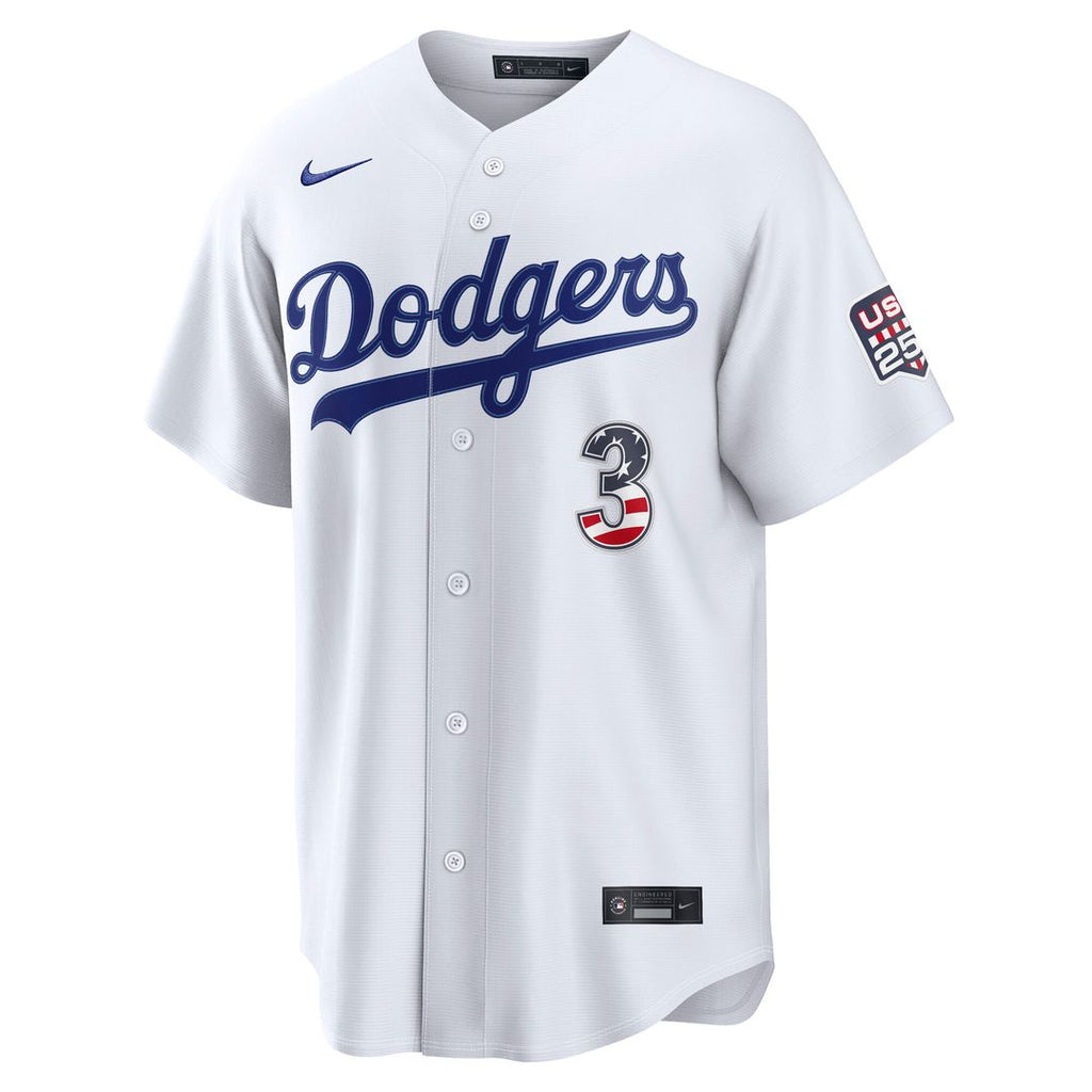 Los Angeles Dodgers Edwin Díaz Nike USA 250 Fourth of July Home Stadium Jersey - White
