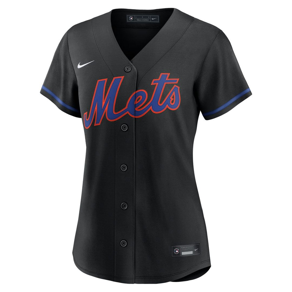 New York Mets Francisco Lindor Nike Women's Alternate Replica Jersey - Black