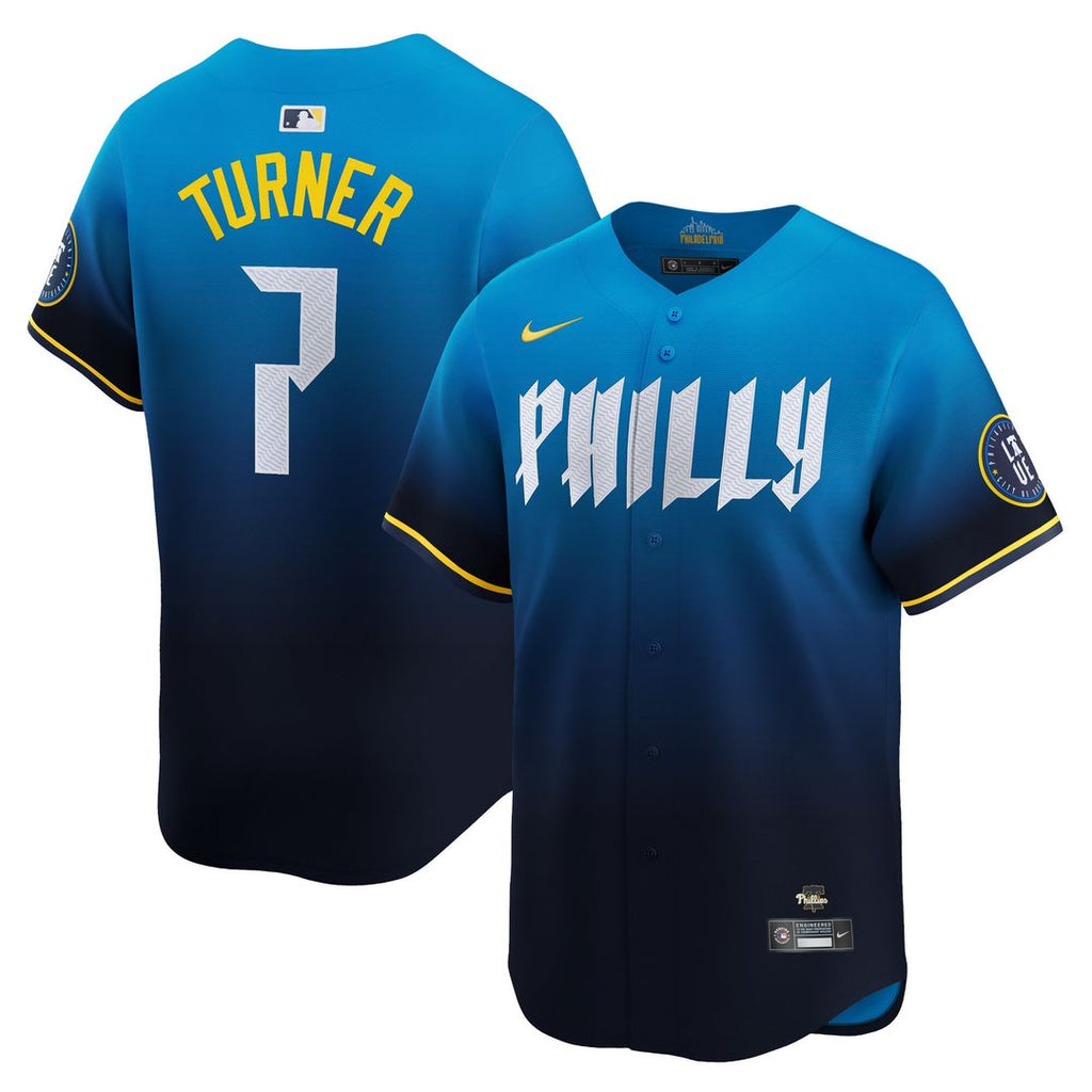 Philadelphia Phillies Trea Turner Nike 2024 City Connect Limited Player Jersey - Blue