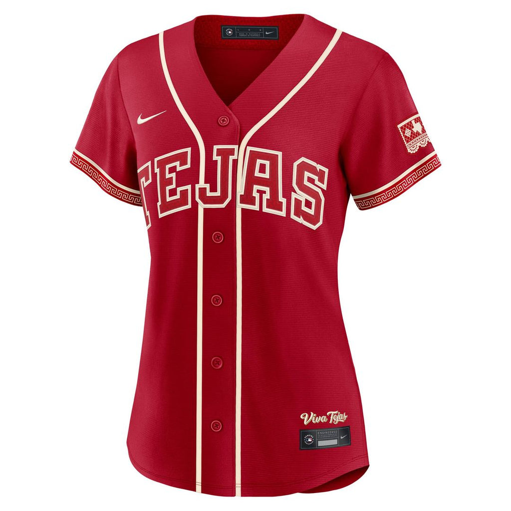 Texas Rangers Brandon Nimmo Nike Women's 2026 City Connect Stadium Jersey - Red
