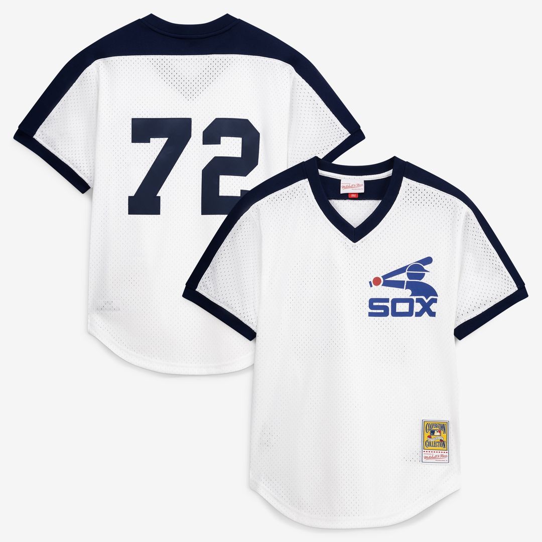 Chicago White Sox Carlton Fisk Mitchell & Ness Authentic Batting Practice Jersey - White
