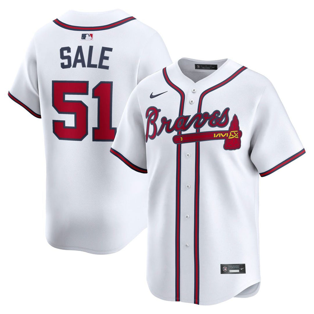 Atlanta Braves Chris Sale Nike Home Limited Player Jersey - White