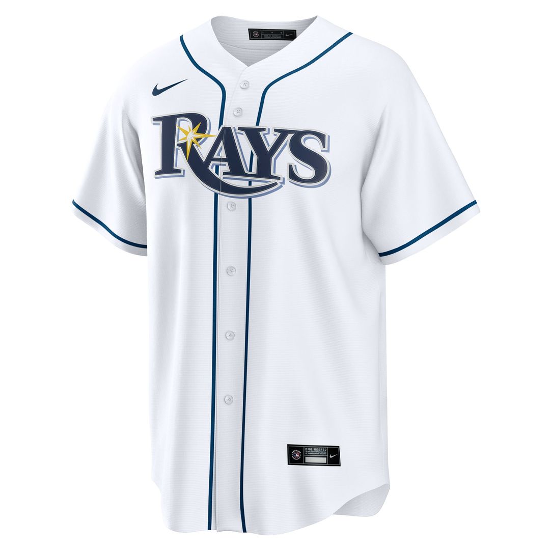 Tampa Bay Rays Junior Caminero Nike Youth Home Replica Jersey - White