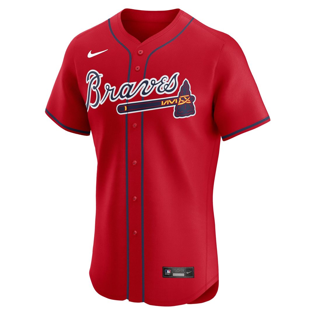 Atlanta Braves Ronald Acuña Jr. Nike Alternate 2 Elite Jersey - Red