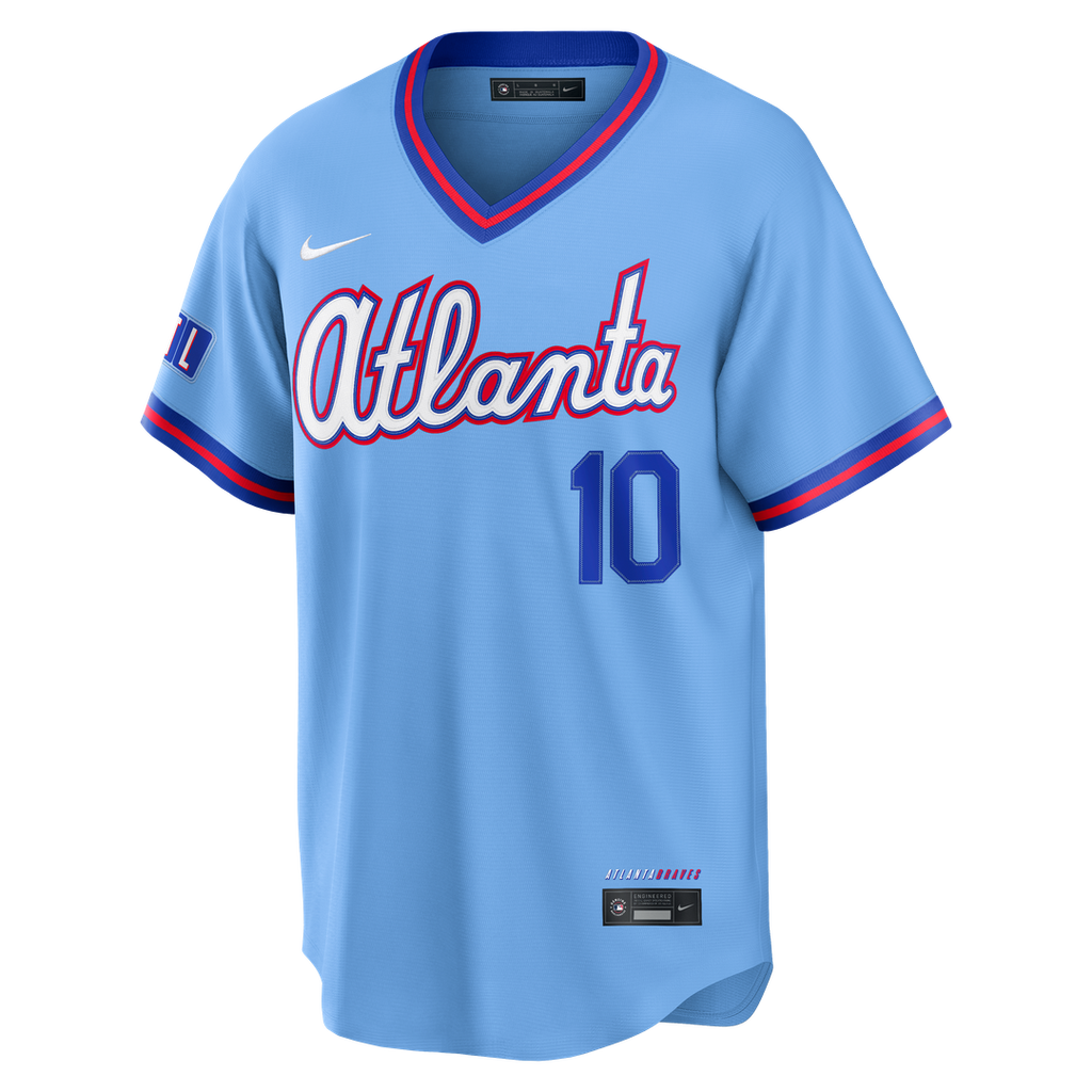 Atlanta Braves Chipper Jones Nike 2026 City Connect Stadium Jersey - Powder Blue