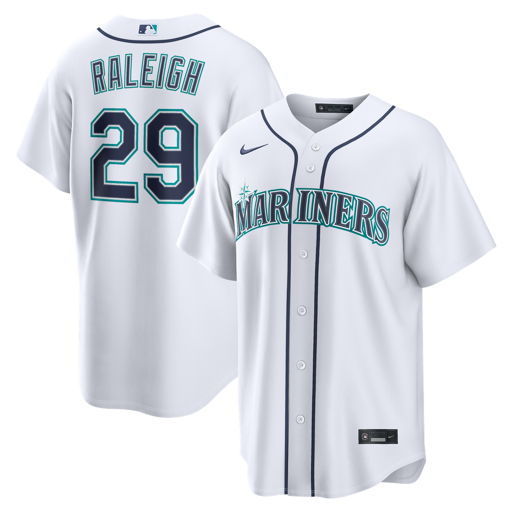 Seattle Mariners Cal Raleigh Nike Home Replica Jersey - White