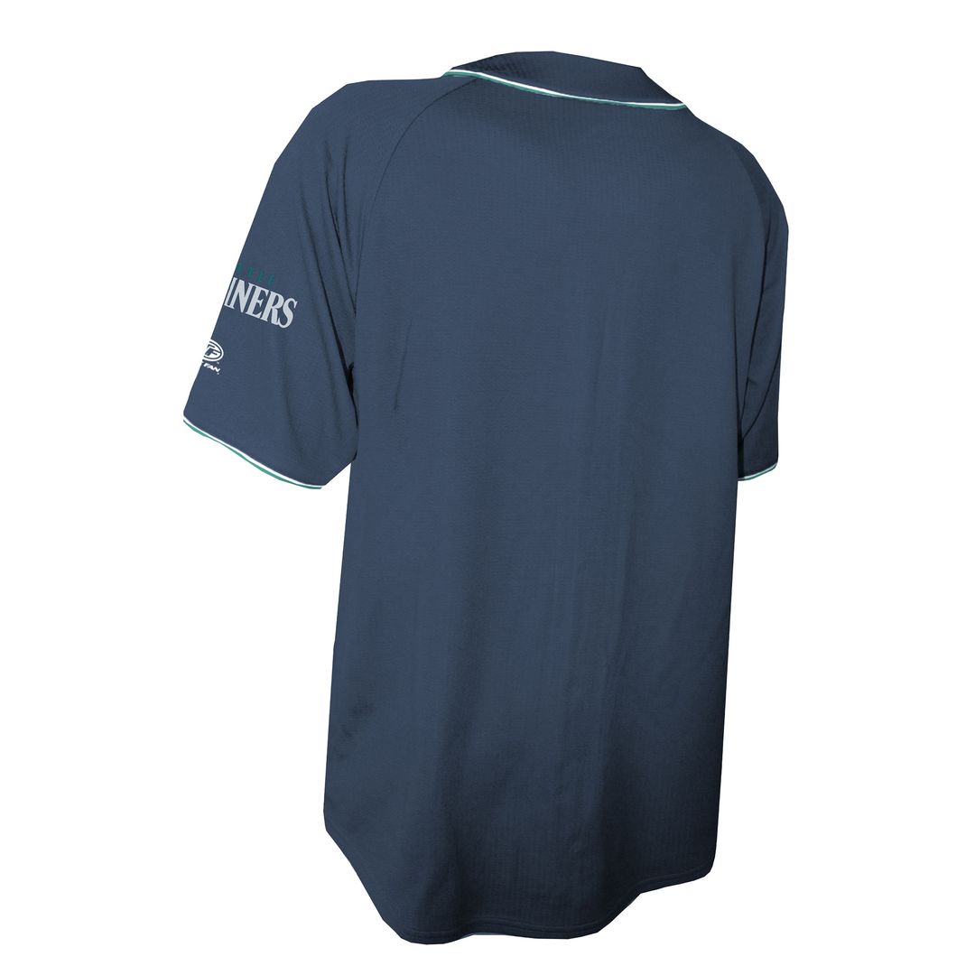 Seattle Mariners Stitches Team Color Full - Button Fashion Jersey - Navy